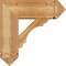 Ekena Millwork Olympic Arts and Crafts Rough Sawn Bracket w/ Offset Brace, Western Red Cedar, 8"W x 22"D x 22"H BKT0806X22X22OLY03RWR - alternate 2
